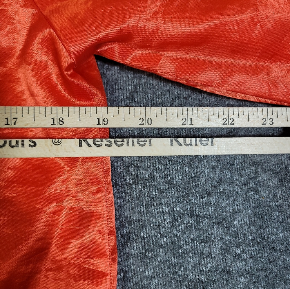 Vintage Home Depot Satin Varsity Jacket Men’s L Made in USA Orange Hartwell 90's - Picture 7 of 9